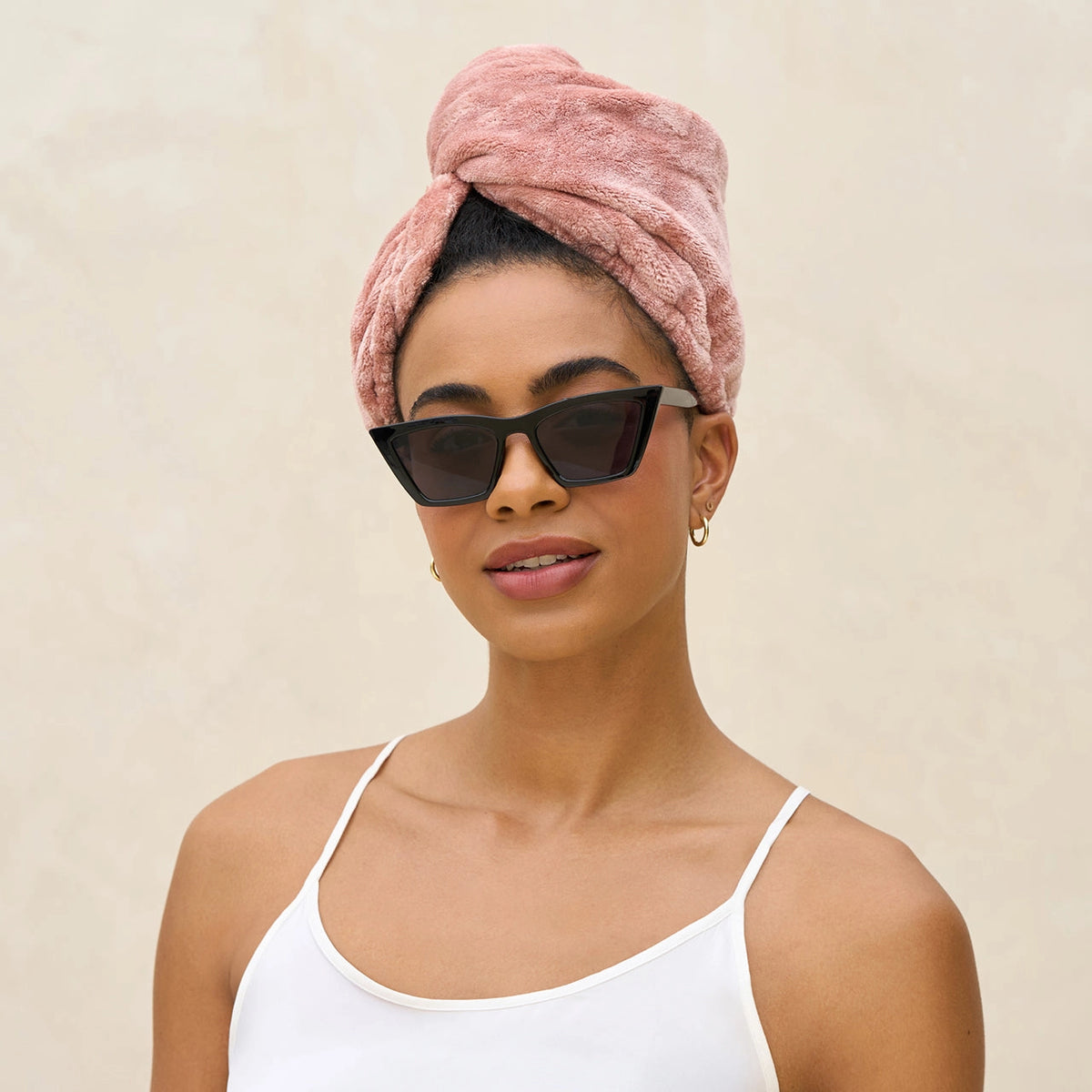 Kitsch Plush Microfiber Hair Towel Turban - Blush