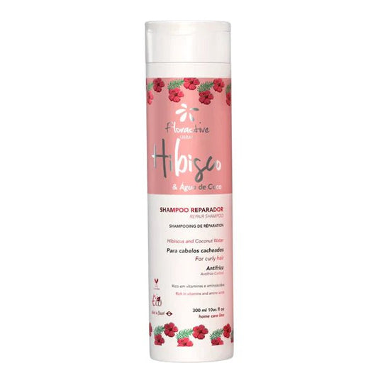 Floractive Hibiscus & Coconut Water Repair for Curly Hair Shampoo 300ml - shelley and co