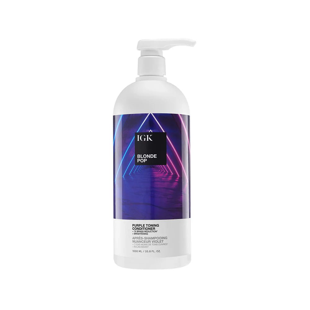 IGK Blonde Pop Purple Toning Conditioner Retail Litre - shelley and co