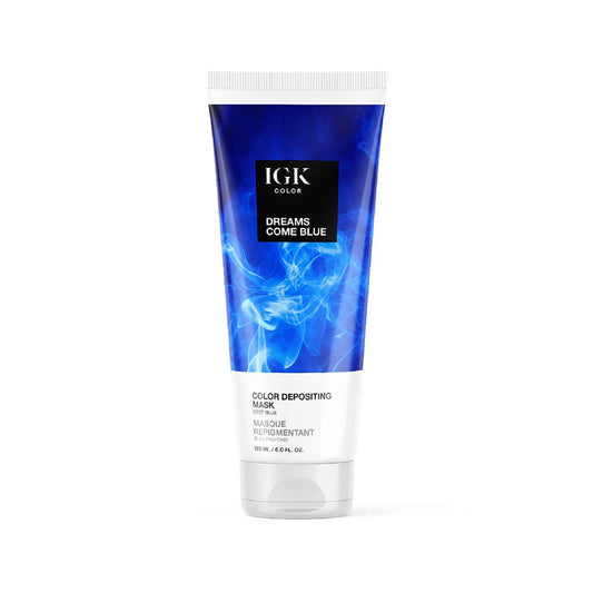 IGK Color Depositing Mask Dreams Come True - Deep Blue 180ml - shelley and co
