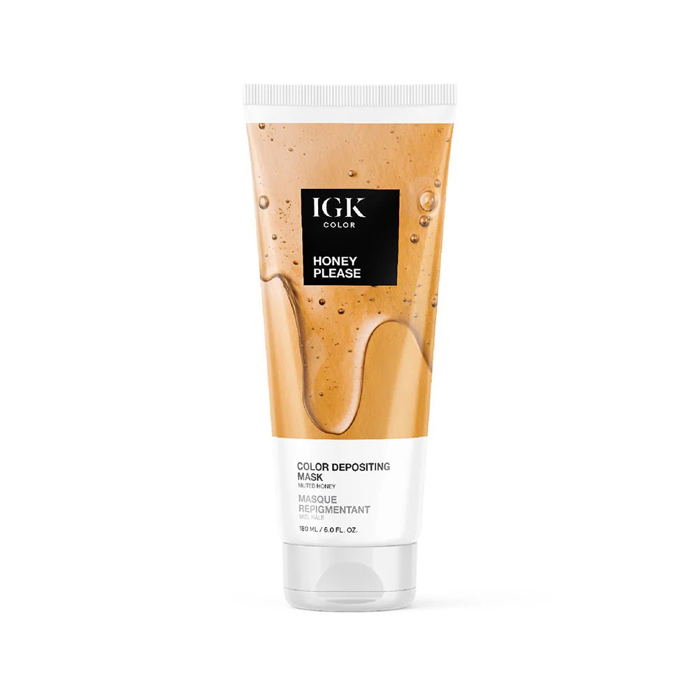 IGK Color Depositing Mask Honey Please - Muted Honey 180ml - shelley and co
