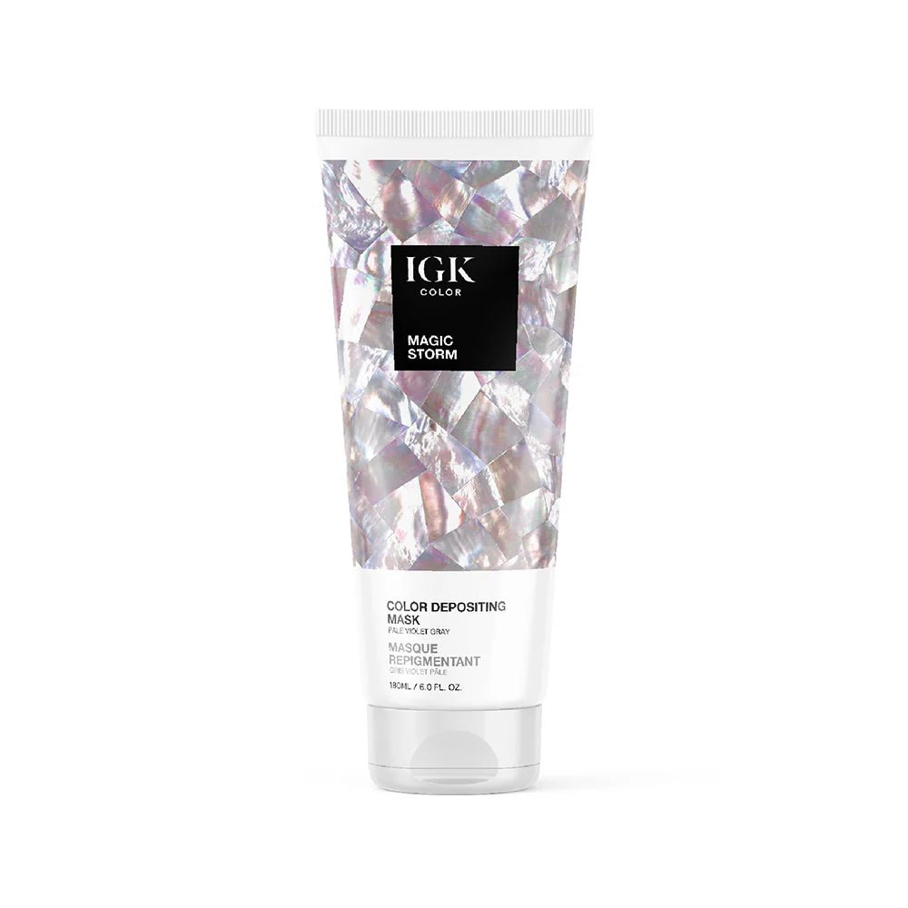 IGK Color Depositing Mask Magic Storm - Pale Violet Gray 180ml - shelley and co