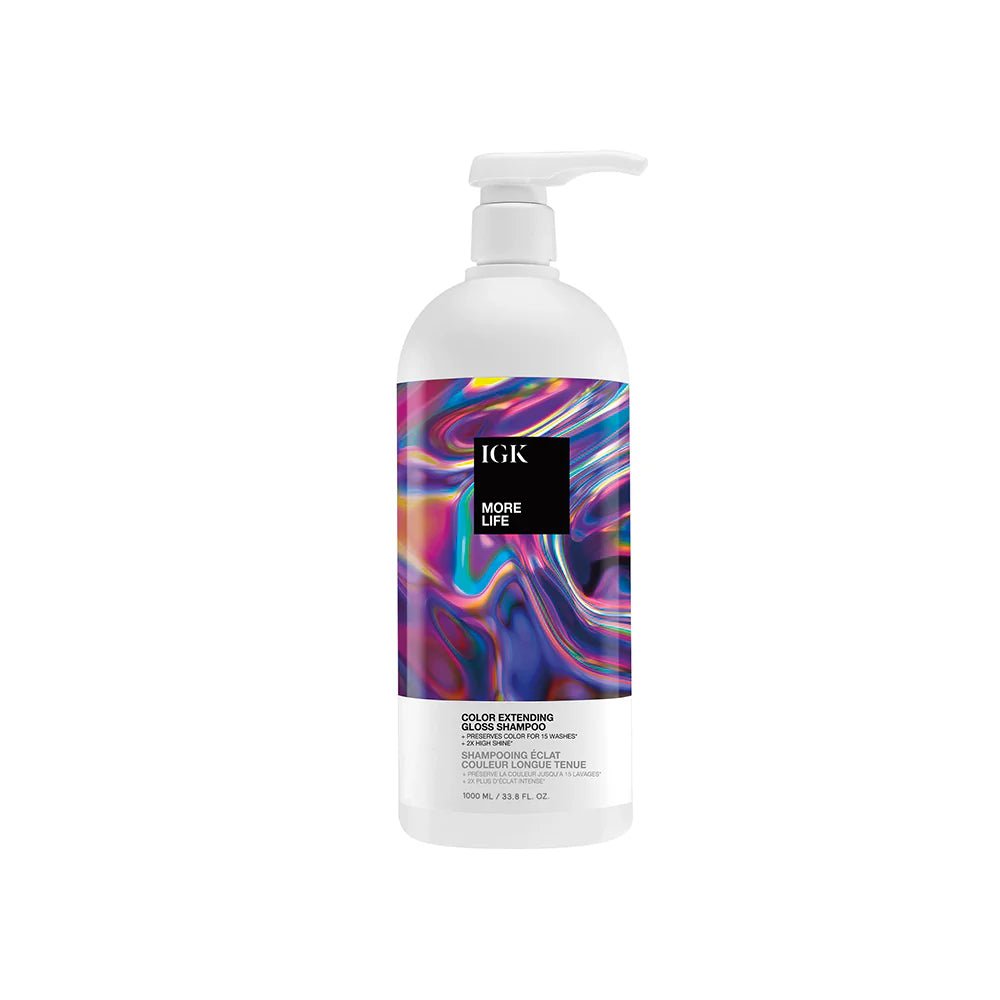 IGK More Life Color Extending Gloss Shampoo Retail Litre - shelley and co