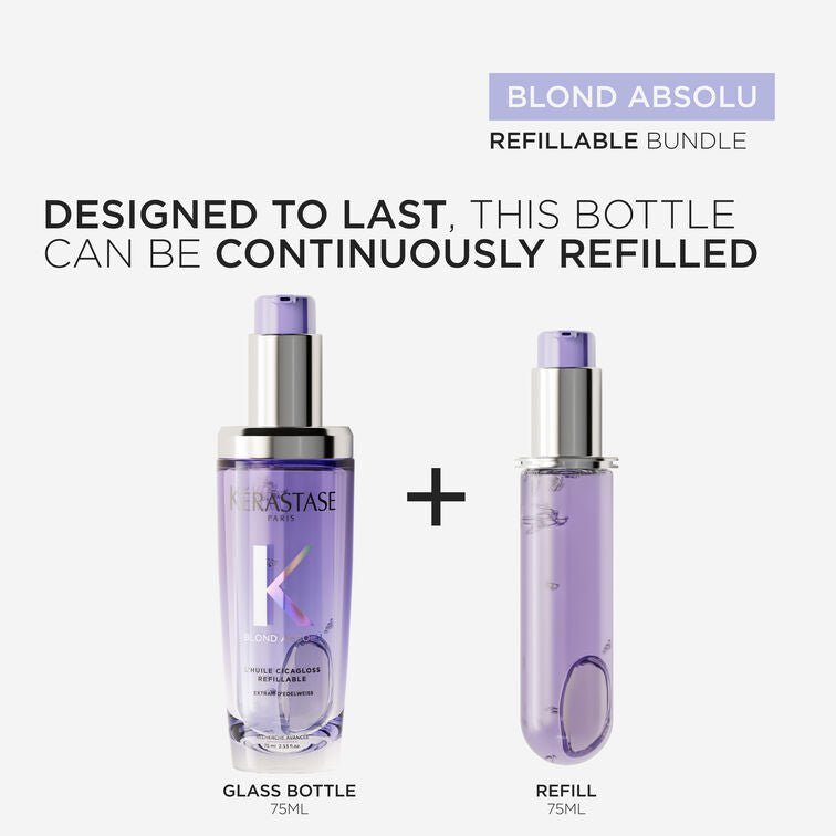 Kérastase Blond Absolu L'Huile Cicagloss Hair Refillable Oil 75ml - shelley and co