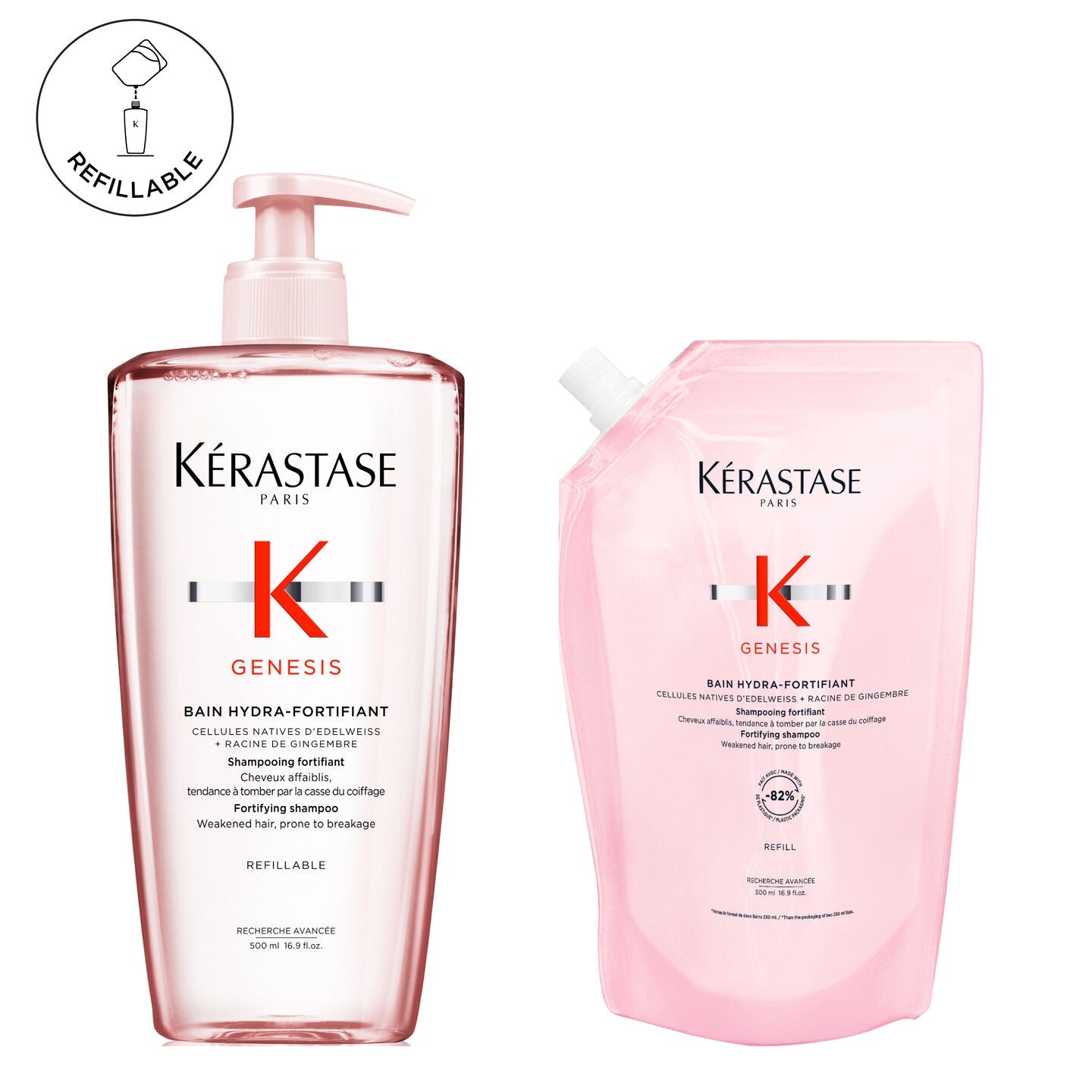 Kérastase Genesis Bain Hydra - Fortifiant Refillable Duo Bundle - shelley and co