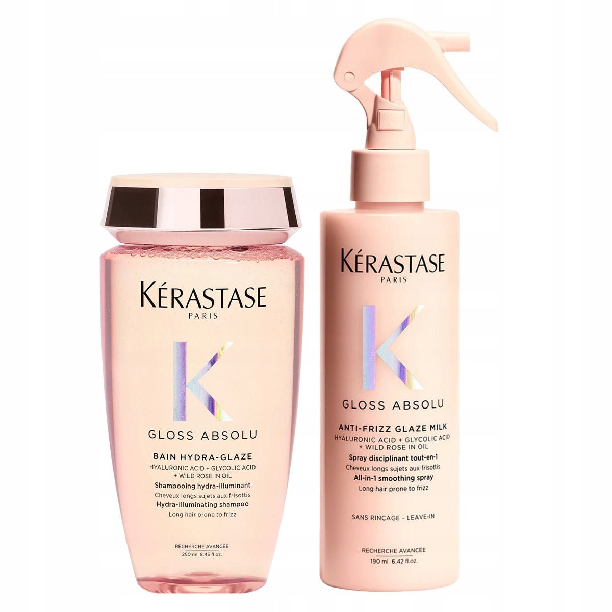 Kérastase Gloss Absolu Shampoo & Anti - Frizz Milk Duo Bundle - shelley and co