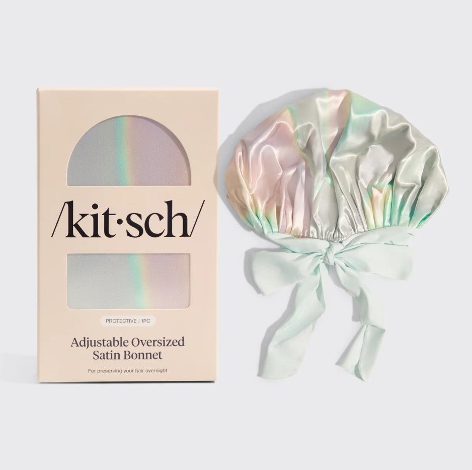Kitsch Adjustable Oversized Satin Bonnet - Aura - shelley and co