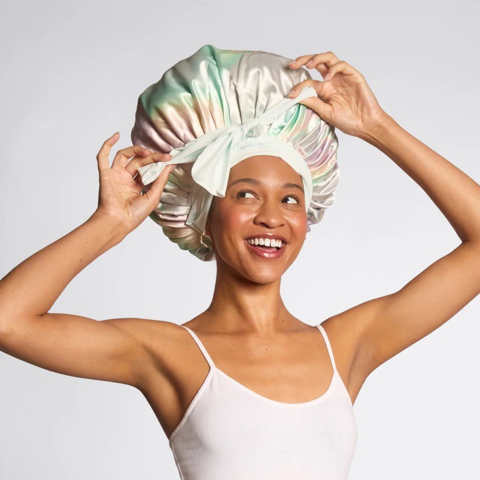 Kitsch Adjustable Oversized Satin Bonnet - Aura - shelley and co