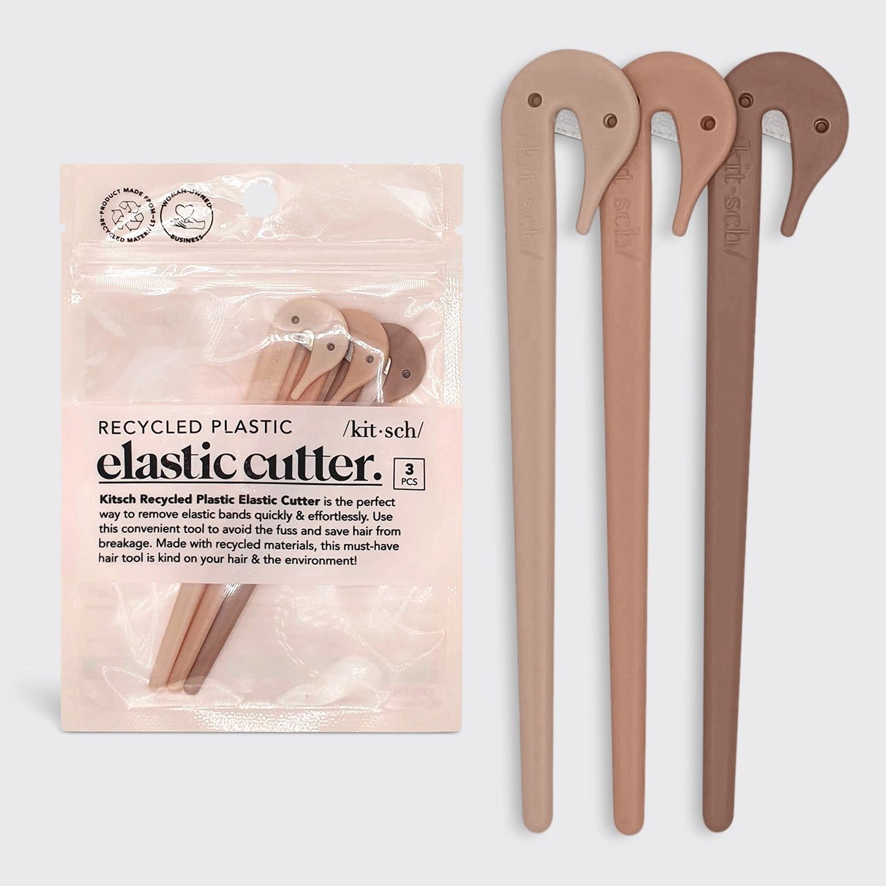 Kitsch Eco - Friendly Elastic Cutters 3pc - Multi - Coloured - shelley and co