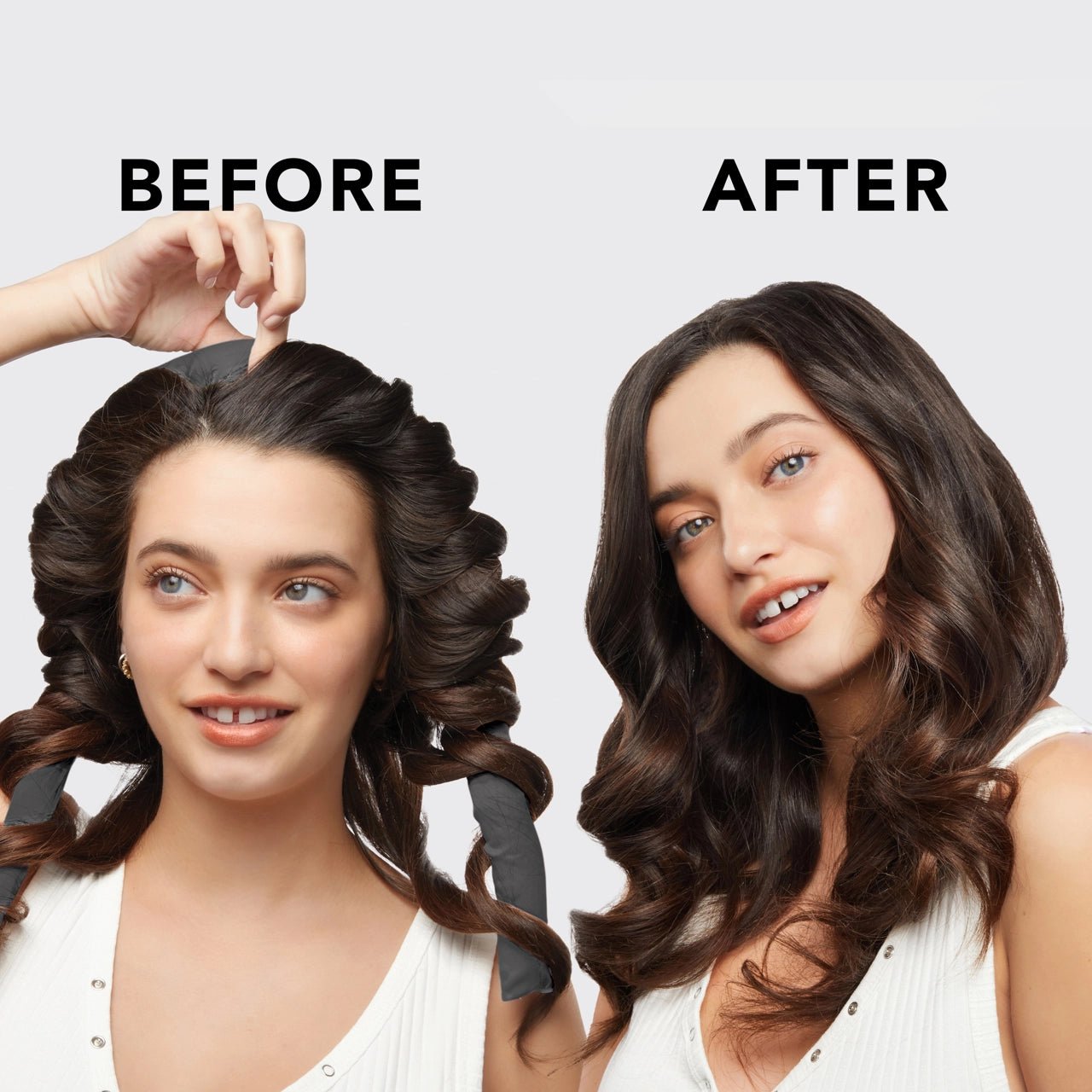 Kitsch Satin Heatless Curling Set - Charcoal - shelley and co