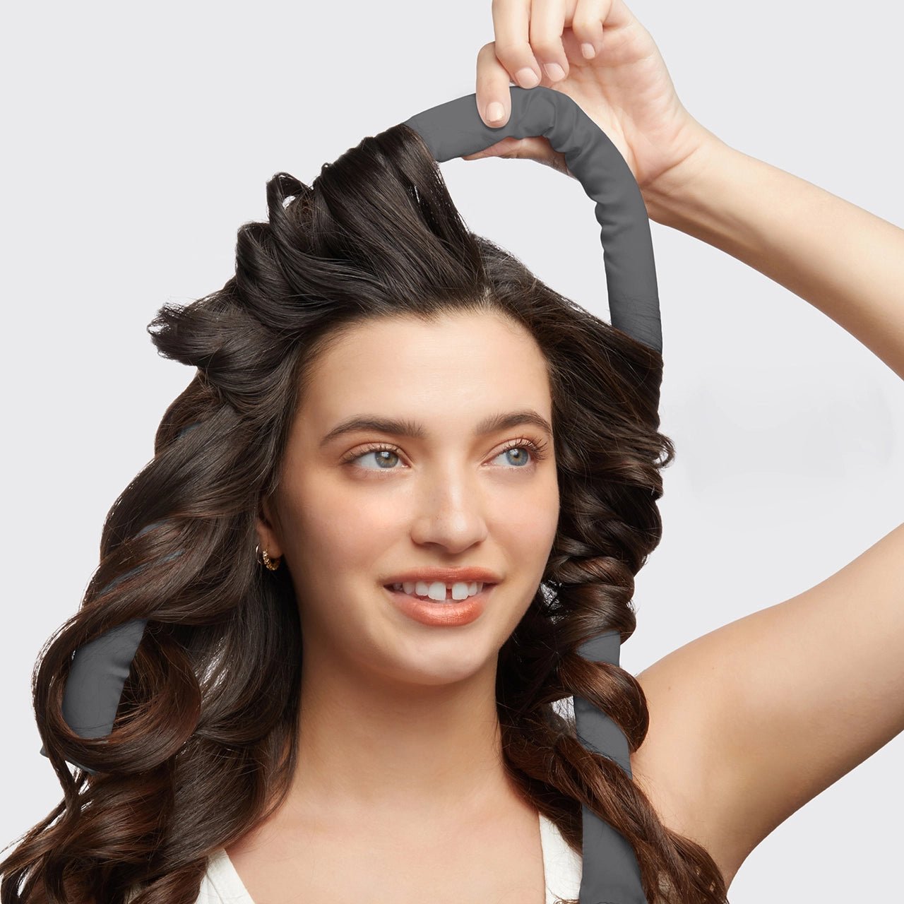 Kitsch Satin Heatless Curling Set - Charcoal - shelley and co