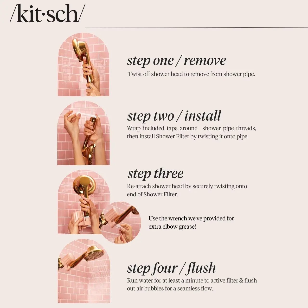 Kitsch The Shower Filter - Black - shelley and co