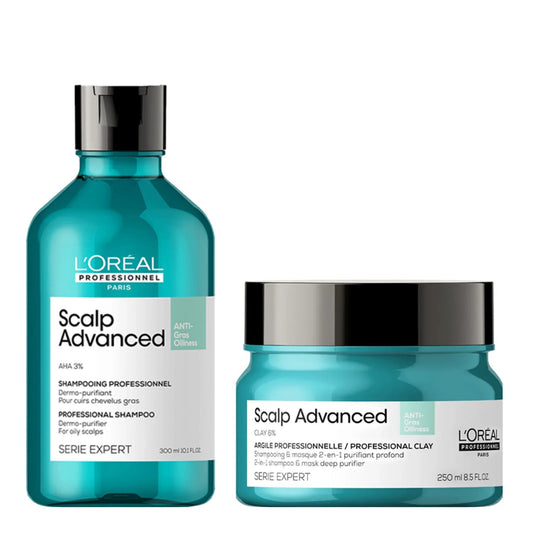 L'Oréal Professionnel Scalp Advanced Anti - Oiliness Duo Bundle - shelley and co