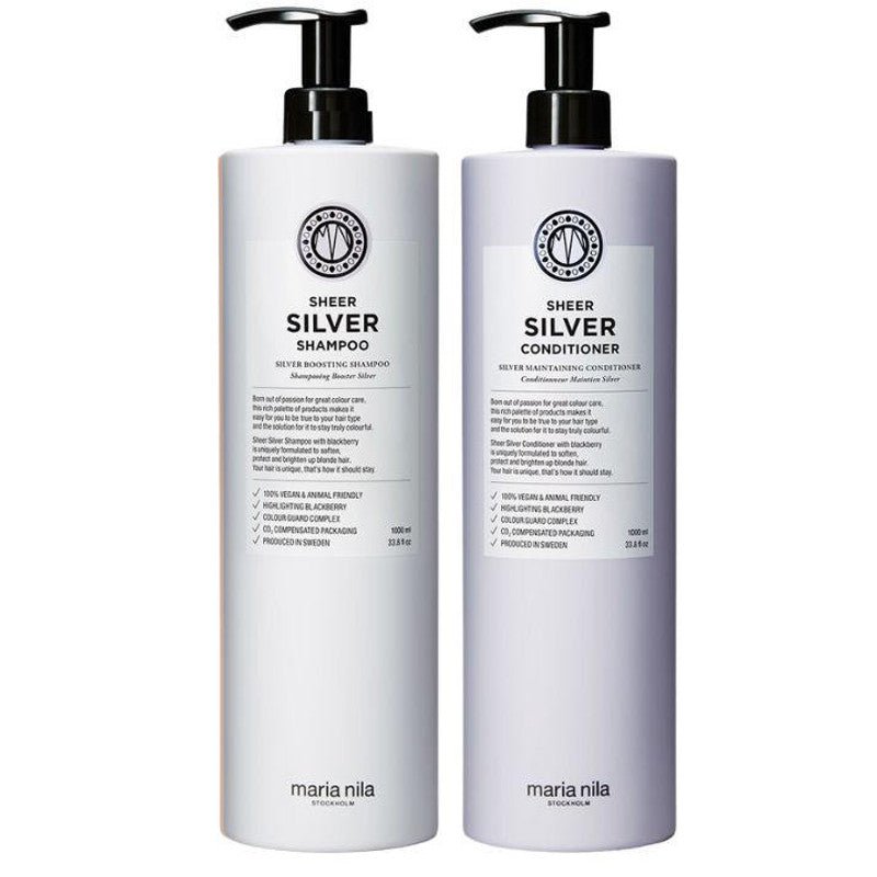 Maria Nila Sheer Silver Litre Duo Bundle - shelley and co