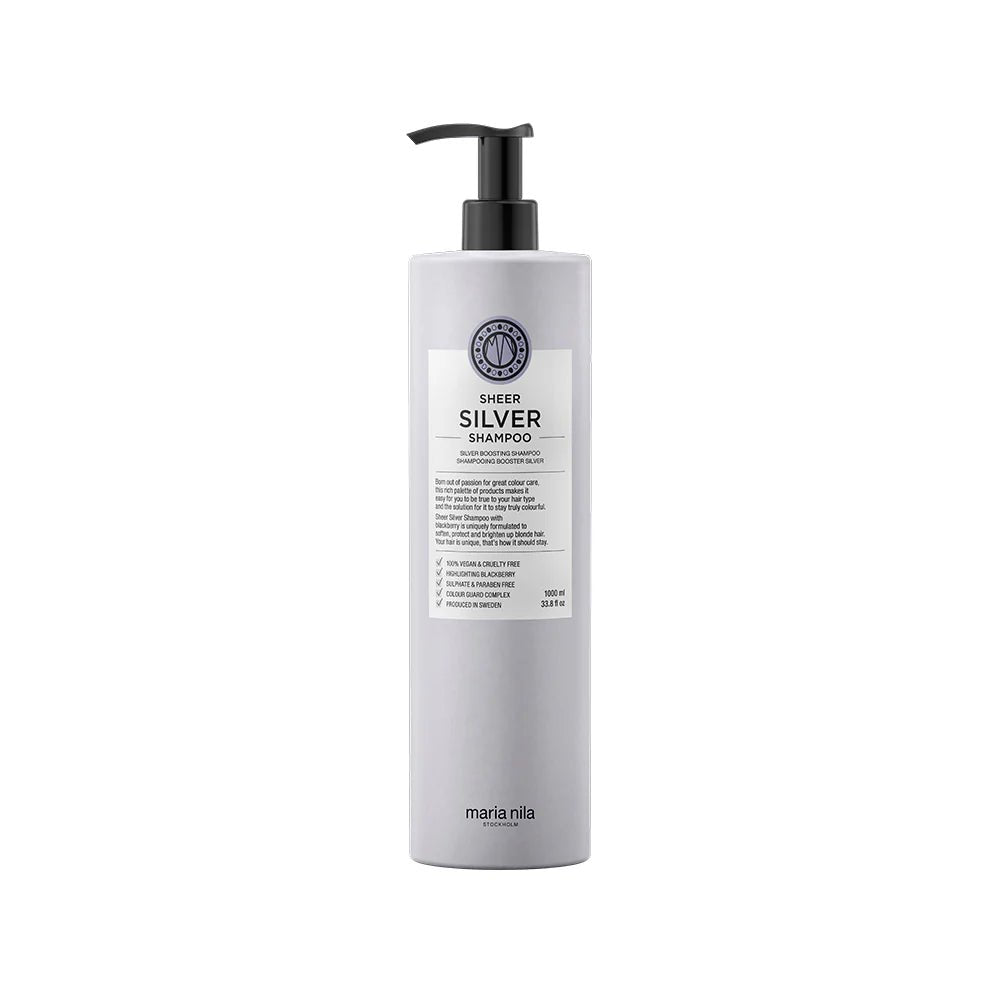 Maria Nila Sheer Silver Shampoo Retail Litre - shelley and co