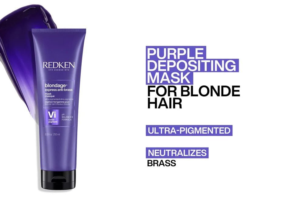 Redken Color Extend Blondage Express Anti - Brass Purple Hair Mask 300ml - shelley and co