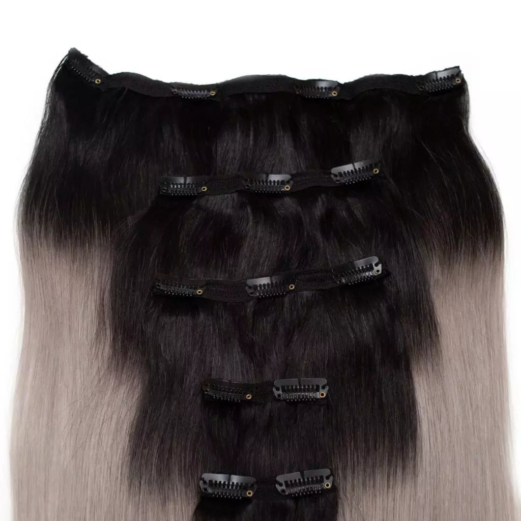 Seamless1 Salt n Pepper Balayage Human Hair in 5 Piece - shelley and co