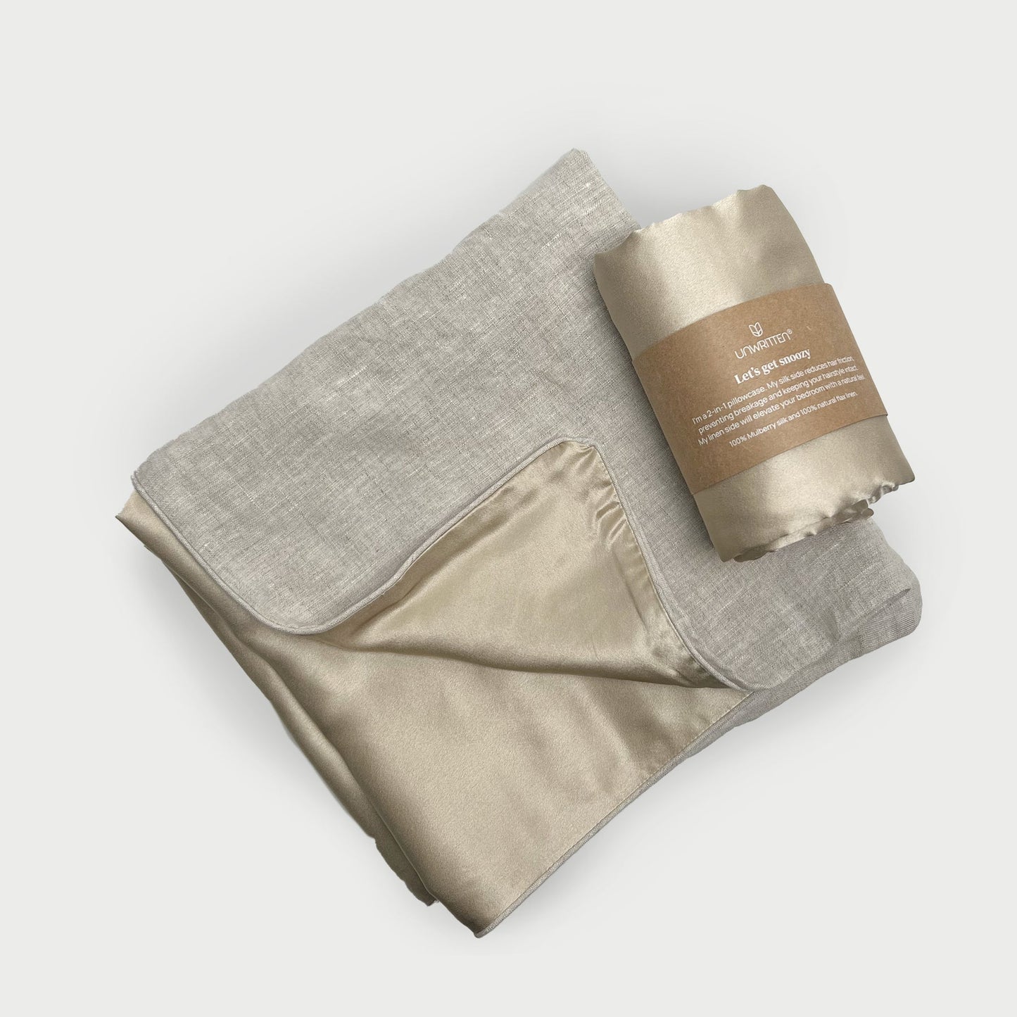 Unwritten Hair Silk & Linen Pillowcase - shelley and co