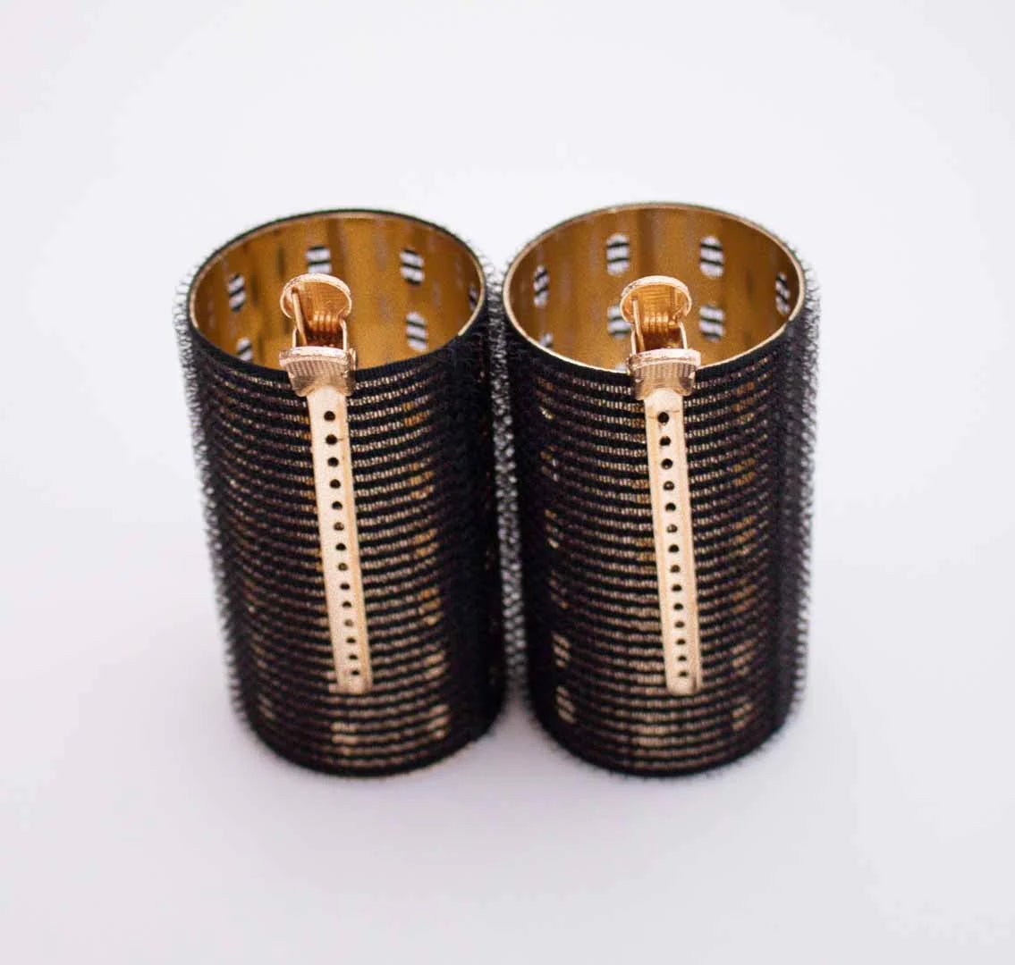 Charlii The Fringe Kit - Xtra Wide Quick Grip Rollers Black/Gold - shelley and co