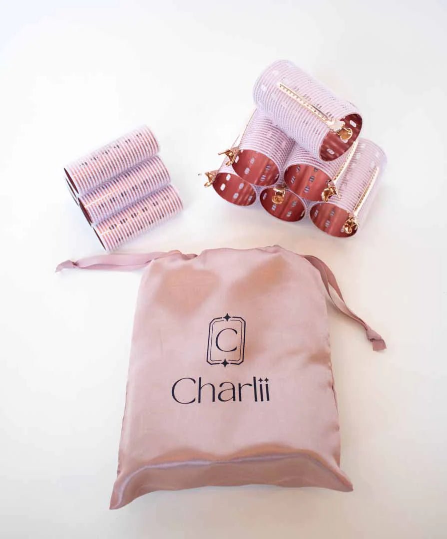 Charlii The Marilyn Set - Xtra Wide Quick Grip Rollers Rose Gold - shelley and co