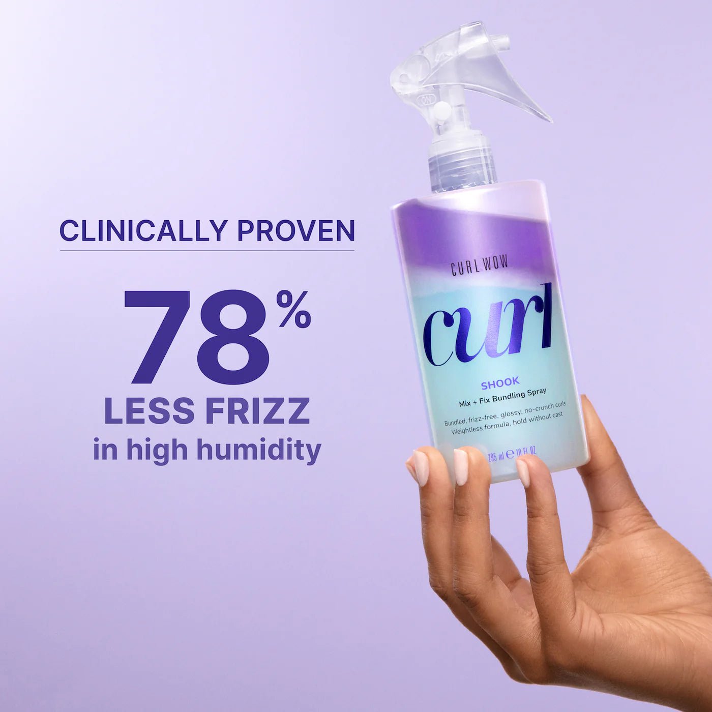 Curl WOW Shook Mix + Fix Bundling Spray 295ml - shelley and co