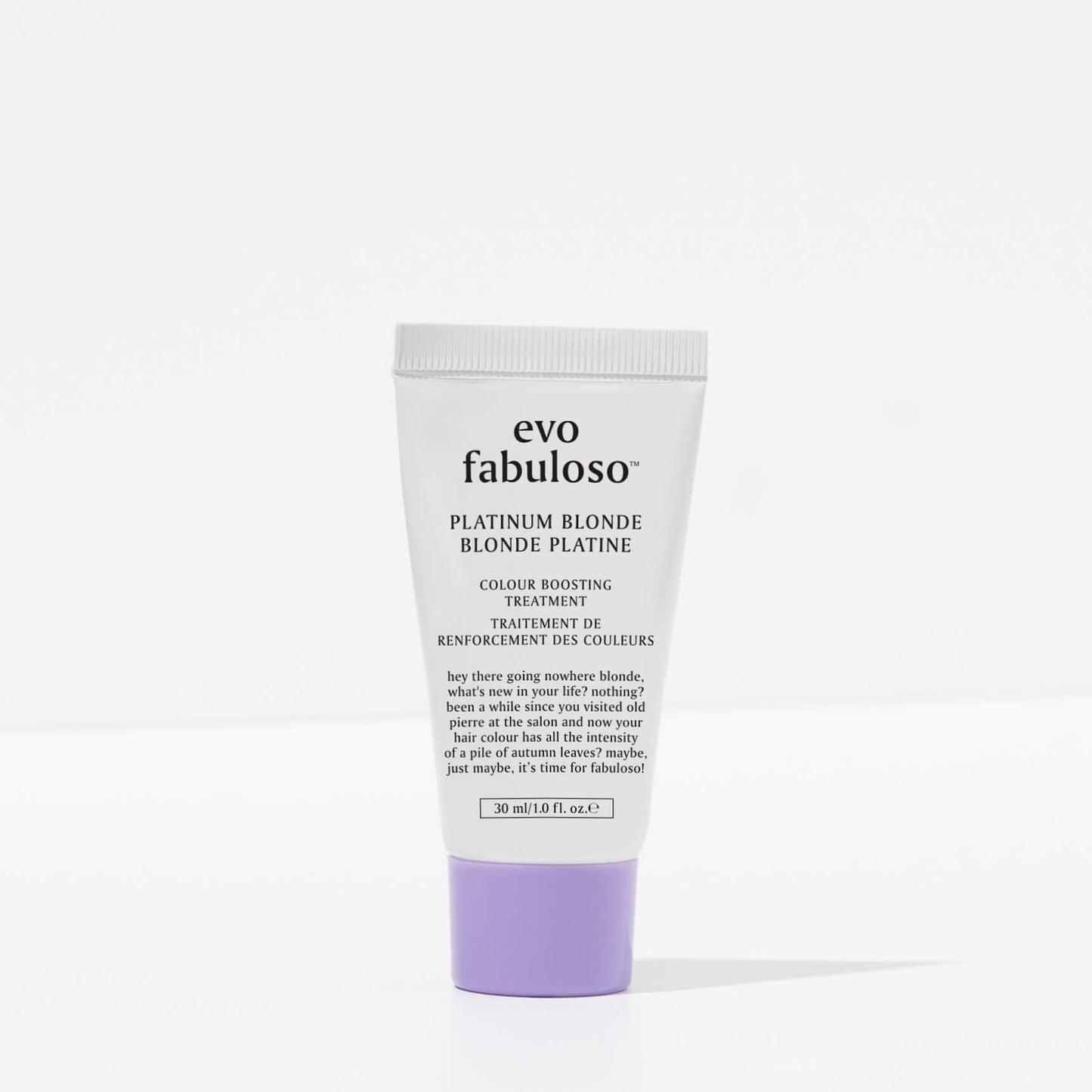 EVO fabuloso platinum blonde colour boosting treatment 30ml - shelley and co