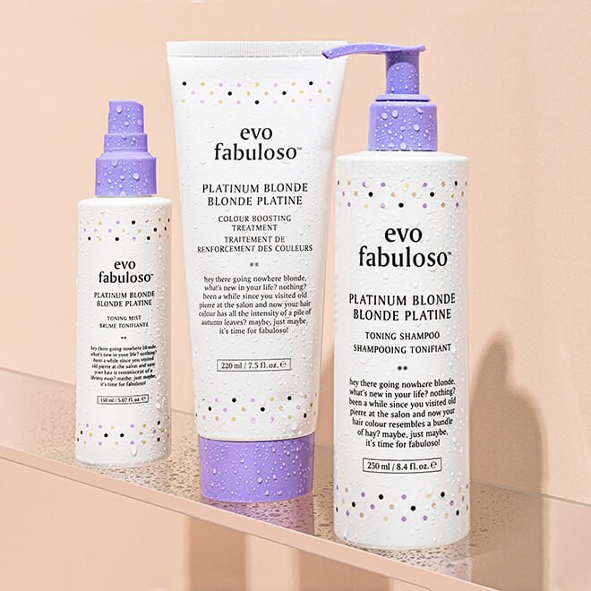 EVO fabuloso platinum blonde toning mist 140ml - shelley and co
