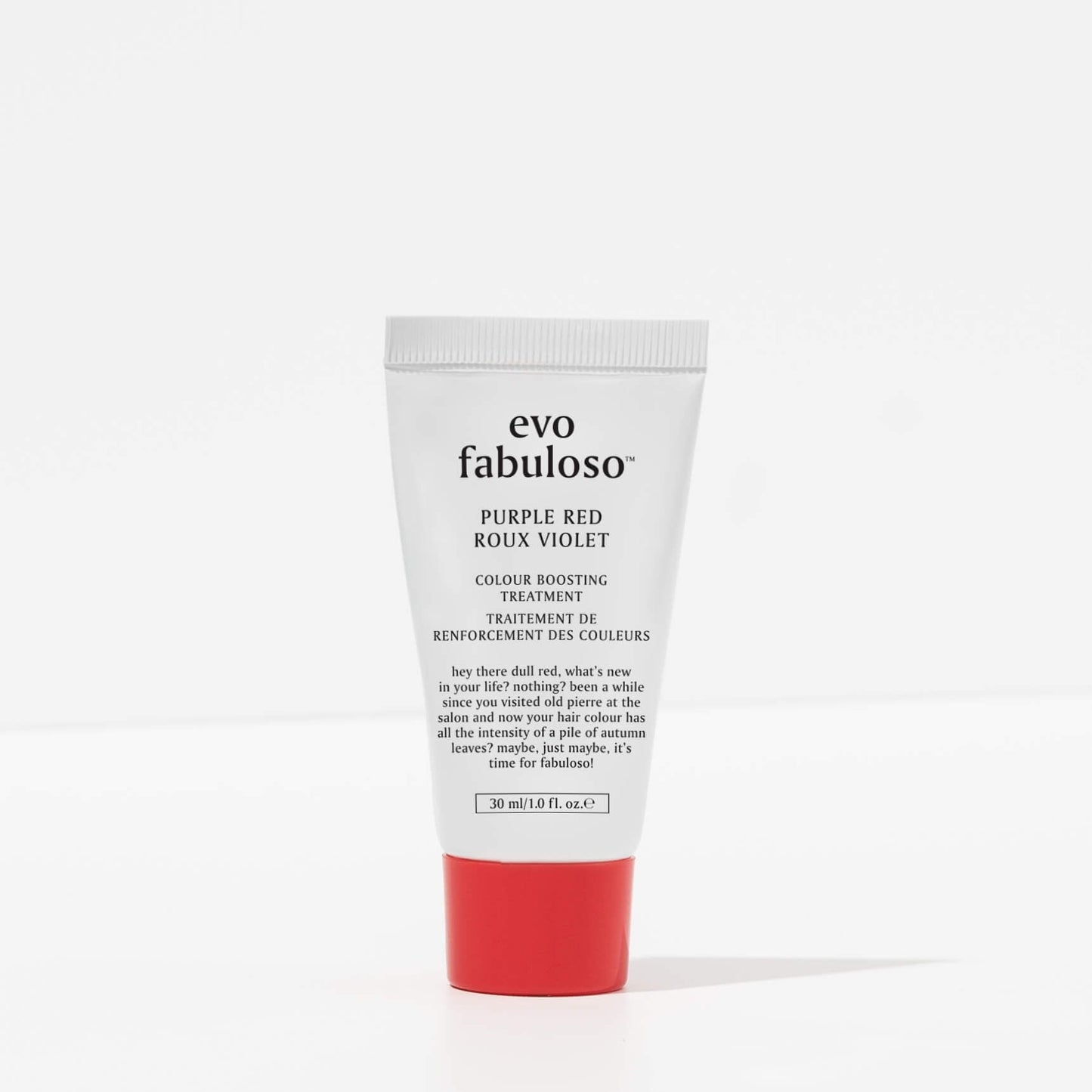 EVO fabuloso purple red colour boosting treatment 30ml - shelley and co