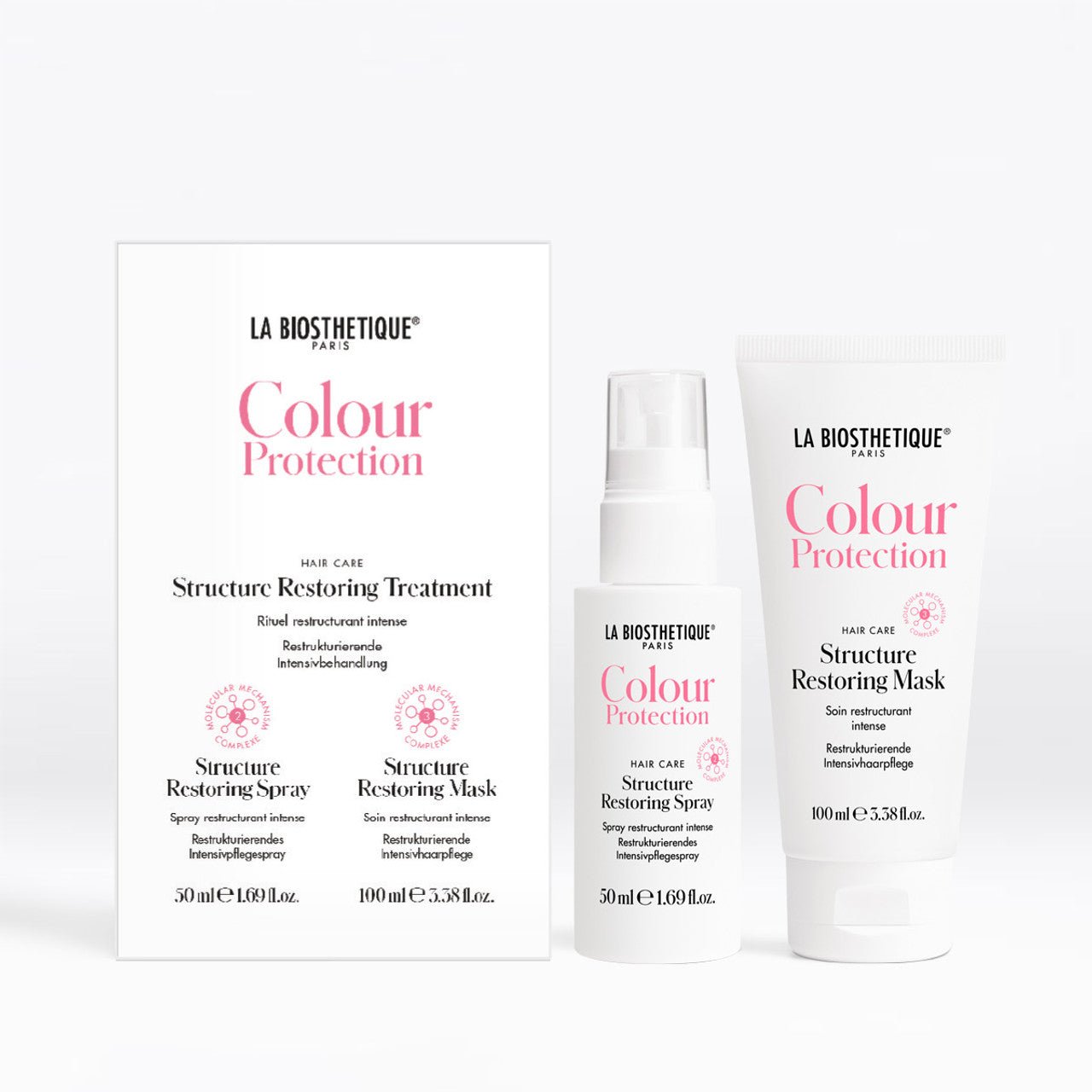 La Biosthetique Color Protection Structure Restoring Treatment (Spray 50ml + Mask 100ml) - shelley and co