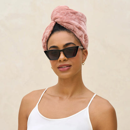 Kitsch Plush Microfiber Hair Towel Turban - Blush