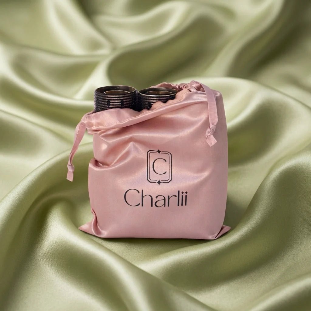 Charlii The Dolly Set - Xtra Wide Quick Grip Rollers Black & Gold - Shelley and Co