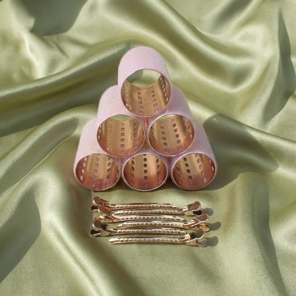 Charlii The Dolly Set - Xtra Wide Quick Grip Rollers Rose Gold - Shelley and Co