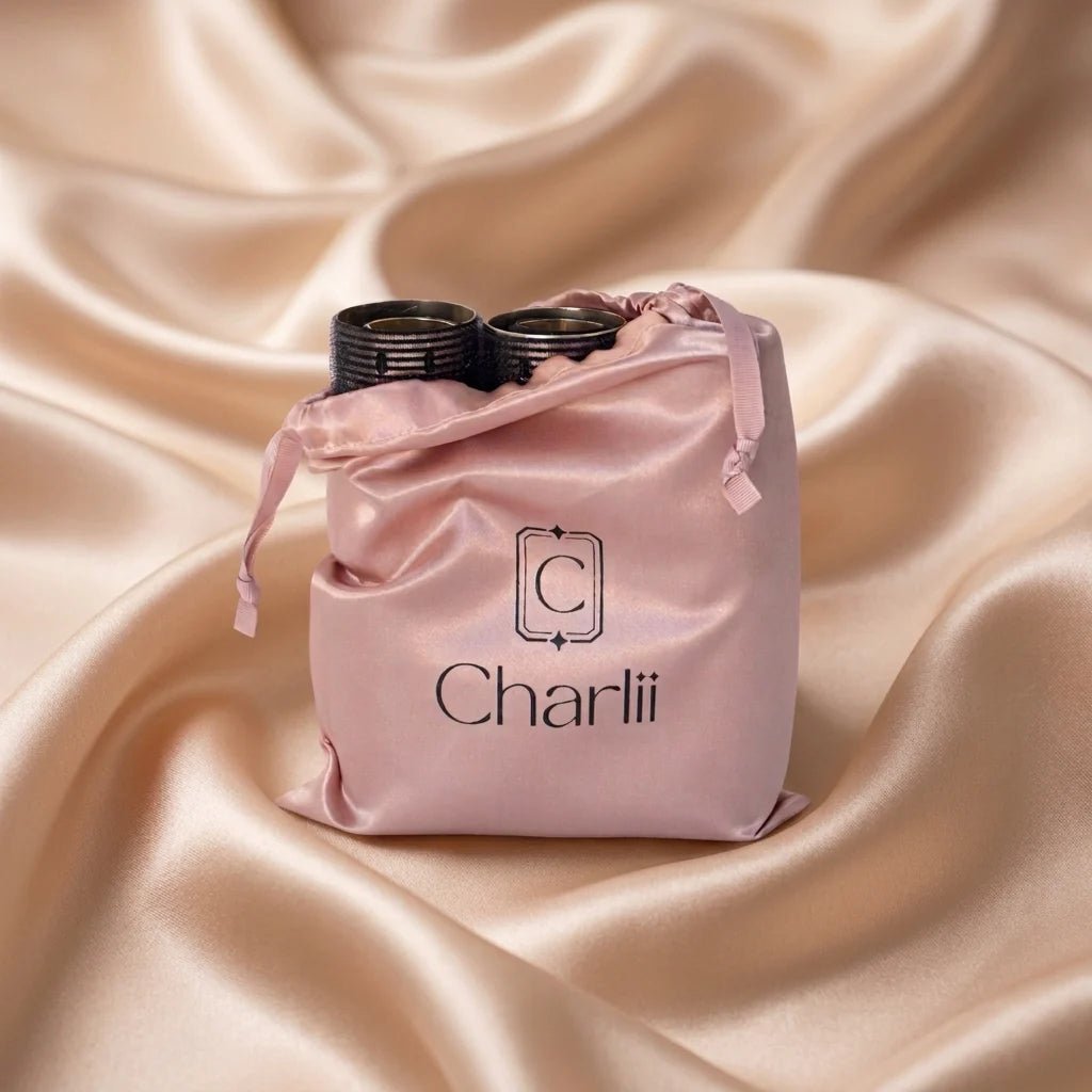 Charlii The Marilyn Set - Xtra Wide Quick Grip Rollers Black & Gold - Shelley and Co