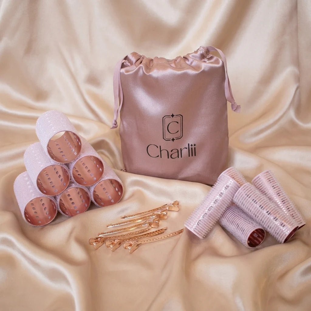 Charlii The Marilyn Set - Xtra Wide Quick Grip Rollers Rose Gold - Shelley and Co