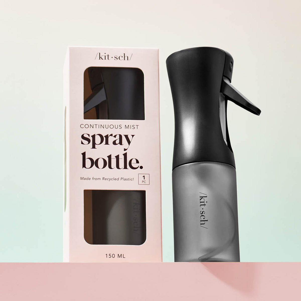 Kitsch Continuous Mist Spray Bottle - Black