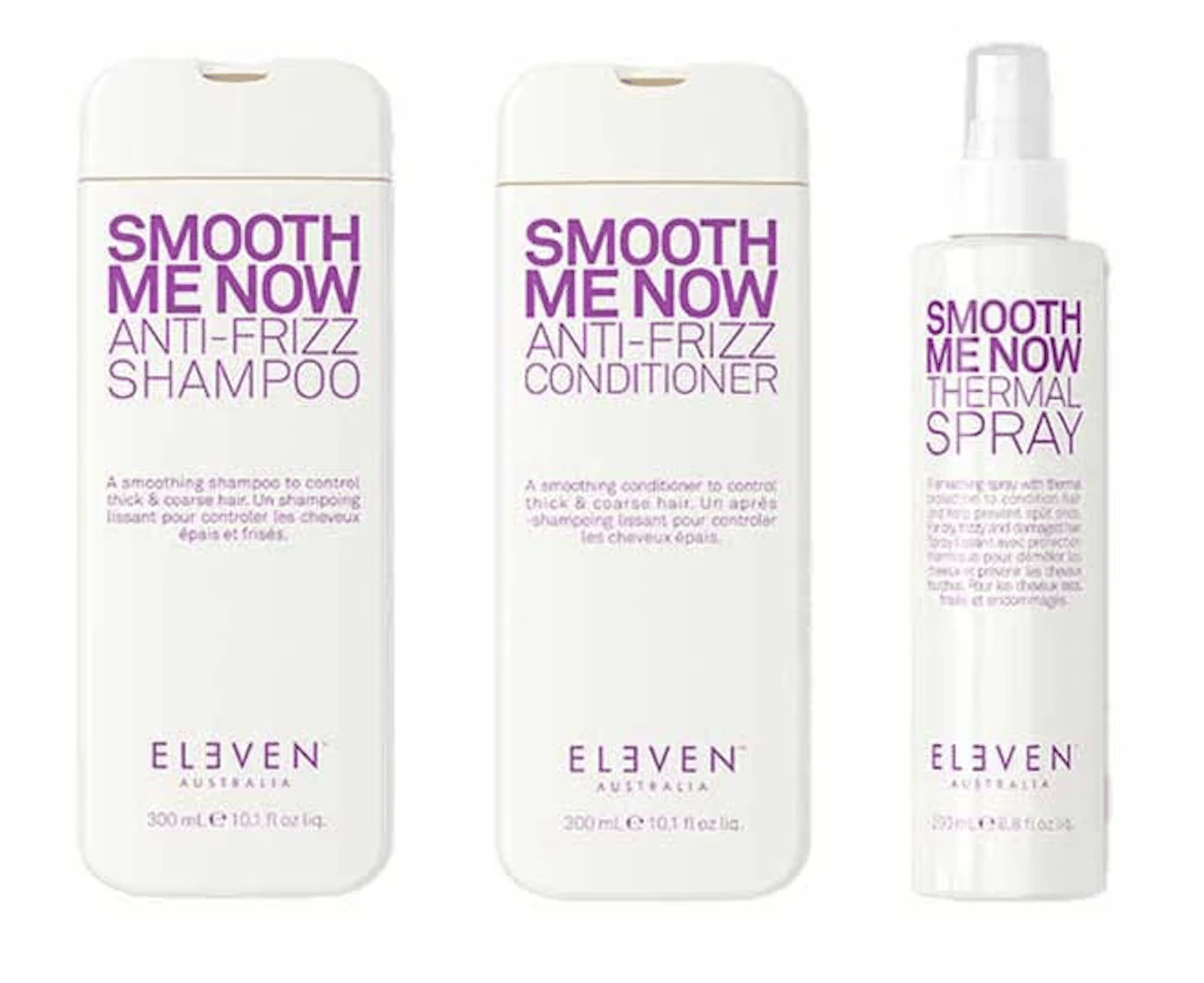 ELEVEN Smooth Me Now Anti - Frizz Thermal Spray Trio Bundle - Shelley and Co