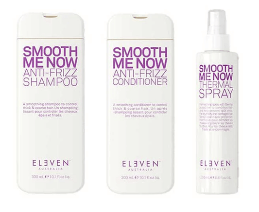 ELEVEN Smooth Me Now Anti - Frizz Thermal Spray Trio Bundle - Shelley and Co
