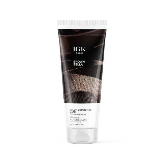 IGK Color Depositing Mask Brown Bella - Rich Chocolate Brown 180ml - shelley and co