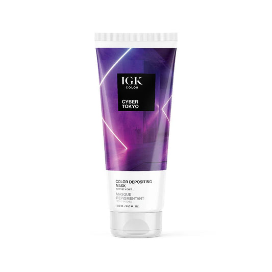 IGK Color Depositing Mask Cyber Tokyo - Intense Violet 180ml - shelley and co