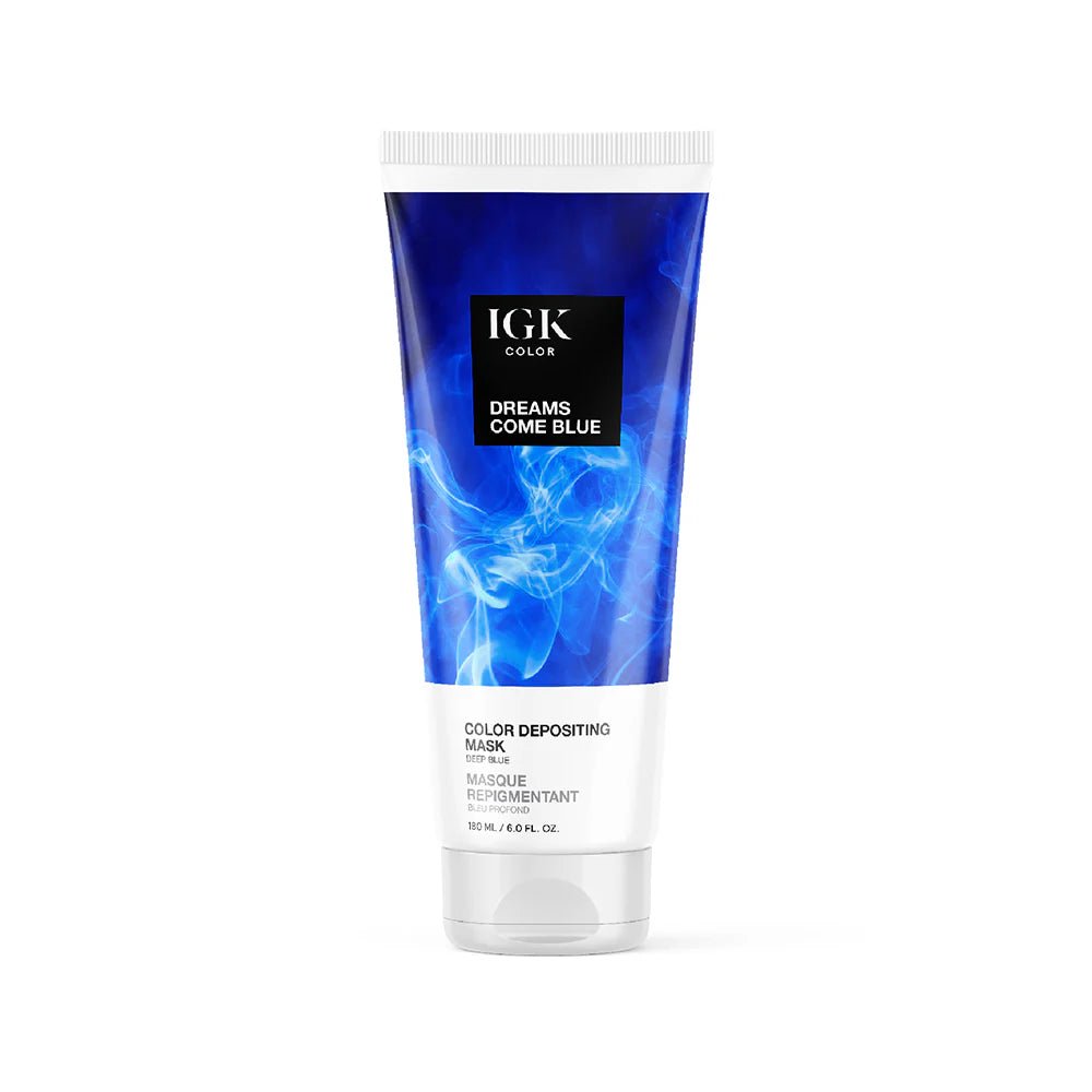 IGK Color Depositing Mask Dreams Come True - Deep Blue 180ml - shelley and co