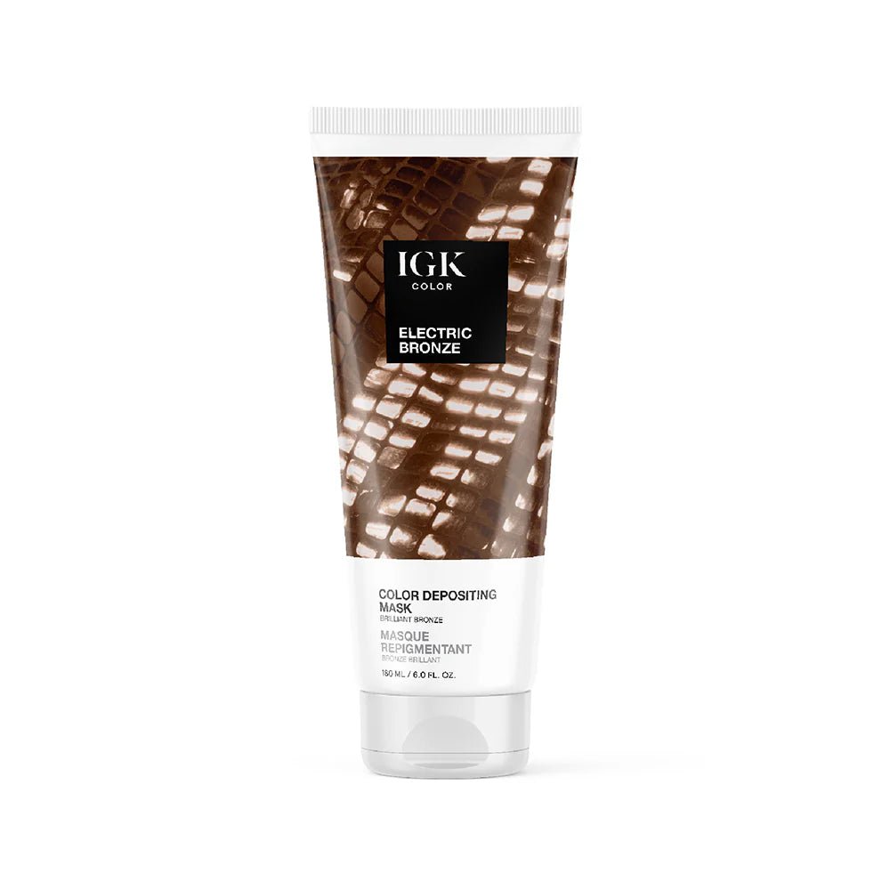 IGK Color Depositing Mask Electric Bronze - Brilliant Bronze 180ml - shelley and co