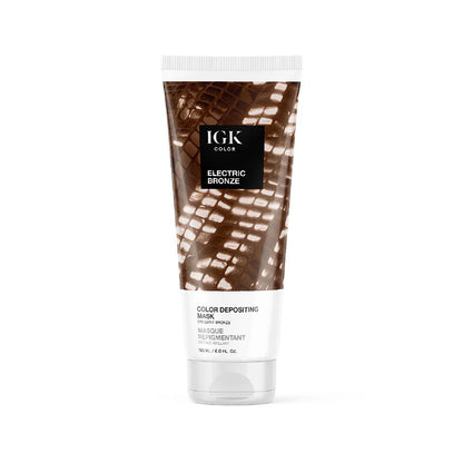 IGK Color Depositing Mask Electric Bronze - Brilliant Bronze 180ml - shelley and co