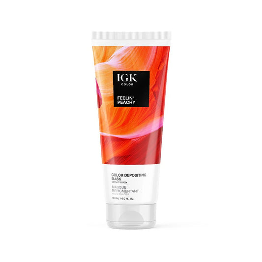 IGK Color Depositing Mask Feelin' Peachy - Vibrant Peach 180ml - shelley and co