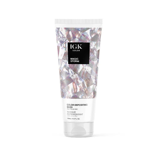 IGK Color Depositing Mask Magic Storm - Pale Violet Gray 180ml - shelley and co