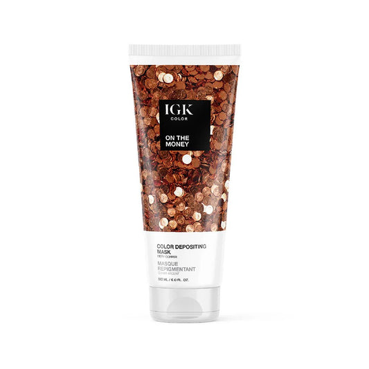 IGK Color Depositing Mask On The Money - Fiery Copper 180ml - shelley and co