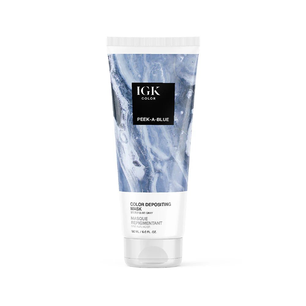 IGK Color Depositing Mask Peek - A - Blue - Steely Blue Gray 180ml - shelley and co