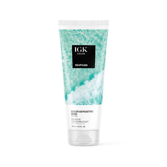 IGK Color Depositing Mask Seafoam - Pale Teal 180ml - shelley and co