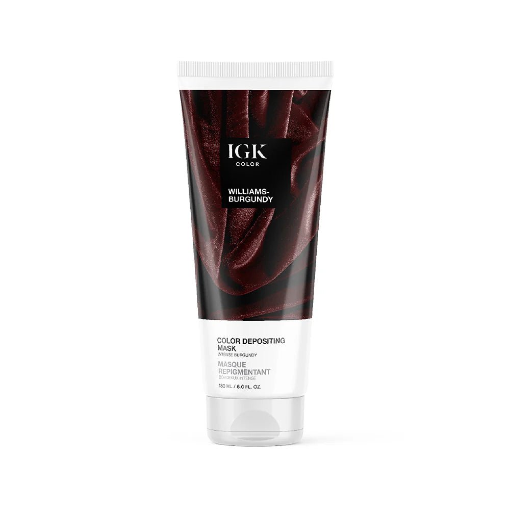 IGK Color Depositing Mask Williams - Burgundy - Intense Burgundy 180ml - shelley and co