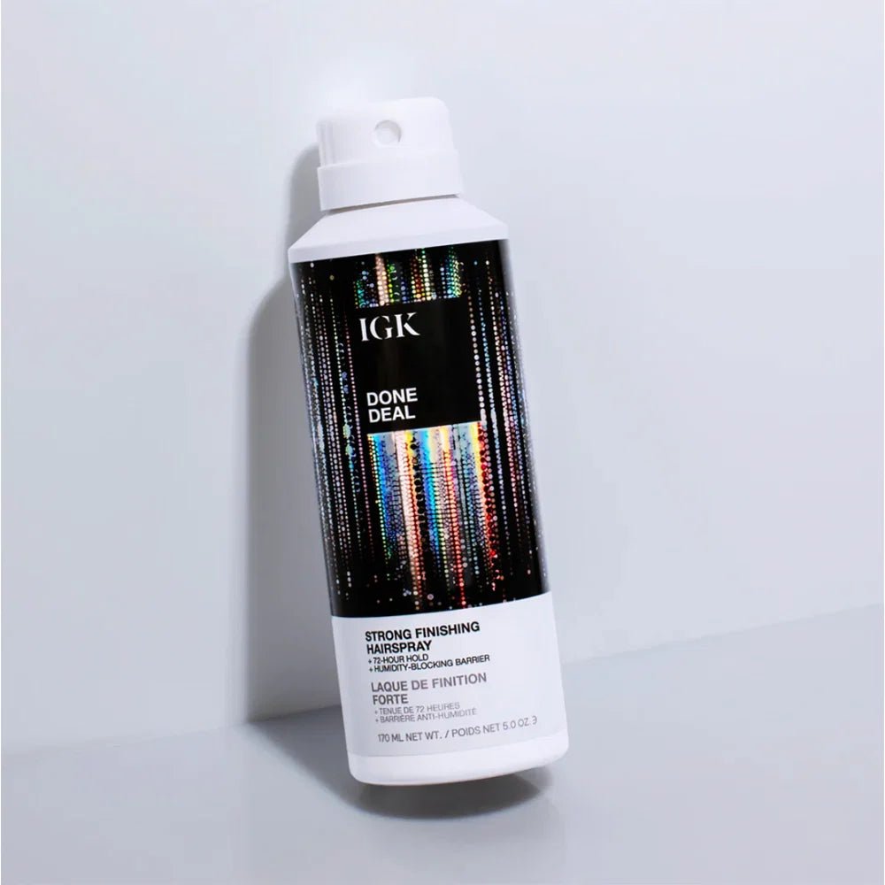 IGK Done Deal Strong Finishing Hairspray 170ml - Shelley and Co