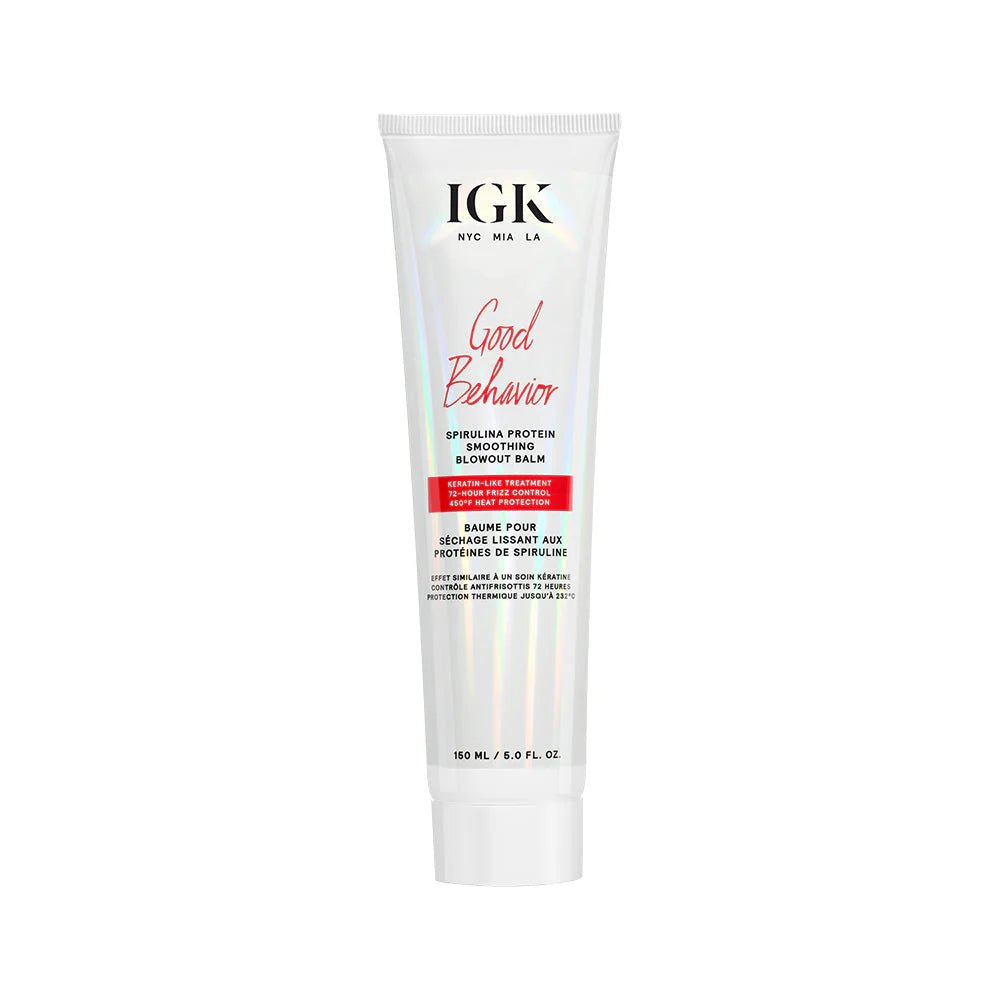 IGK Good Behavior Spirulina Protein Smoothing Blowout Balm 150ml - shelley and co